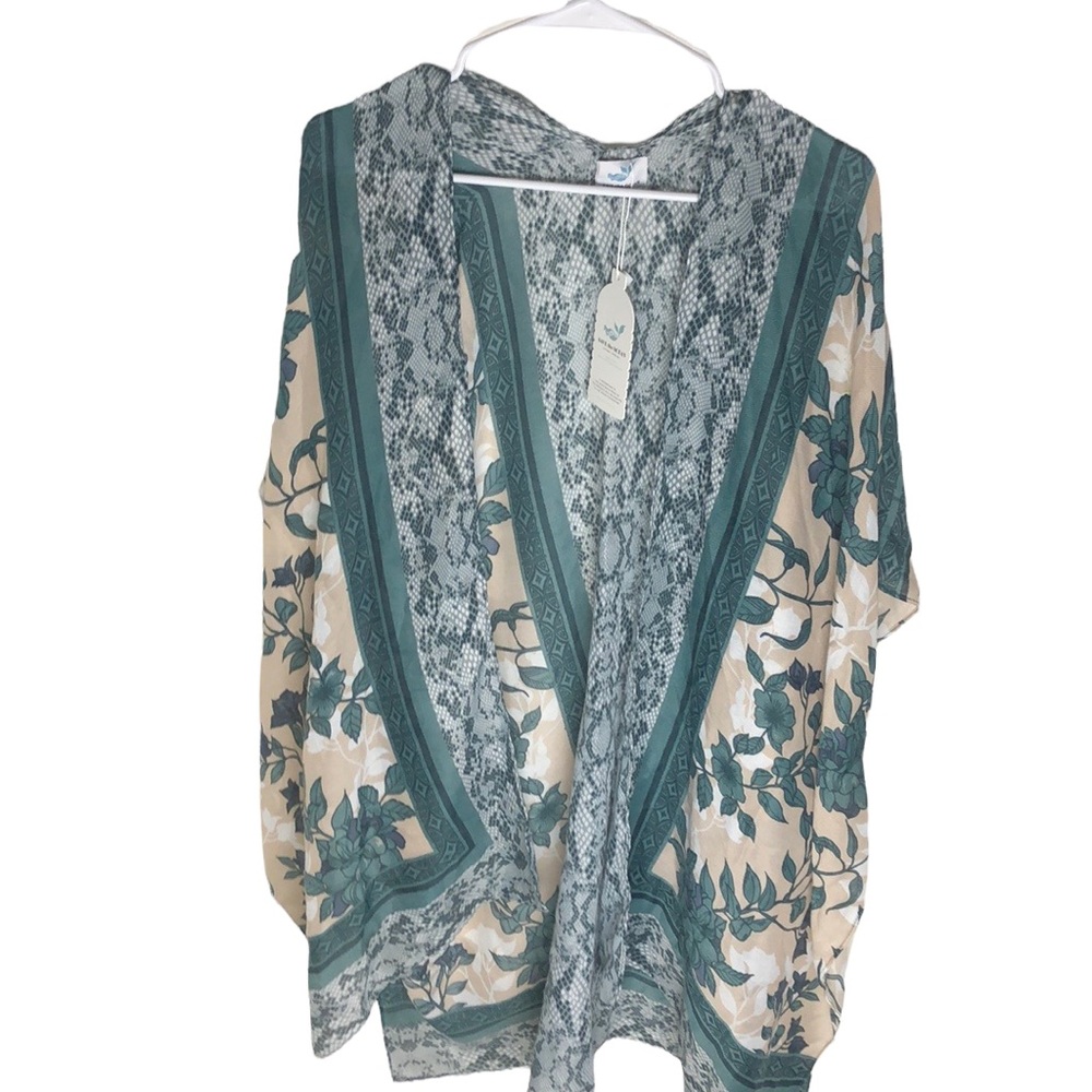 Save The Ocean Poncho Sleeve Duster Made From Recycled Material